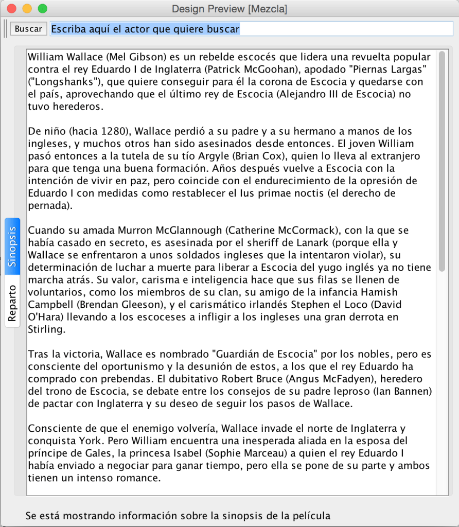 Prototipo 1 de aplicación de películas